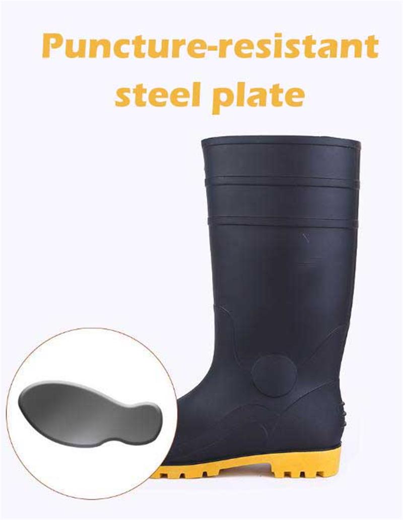 steel toe anti smashing rain boots