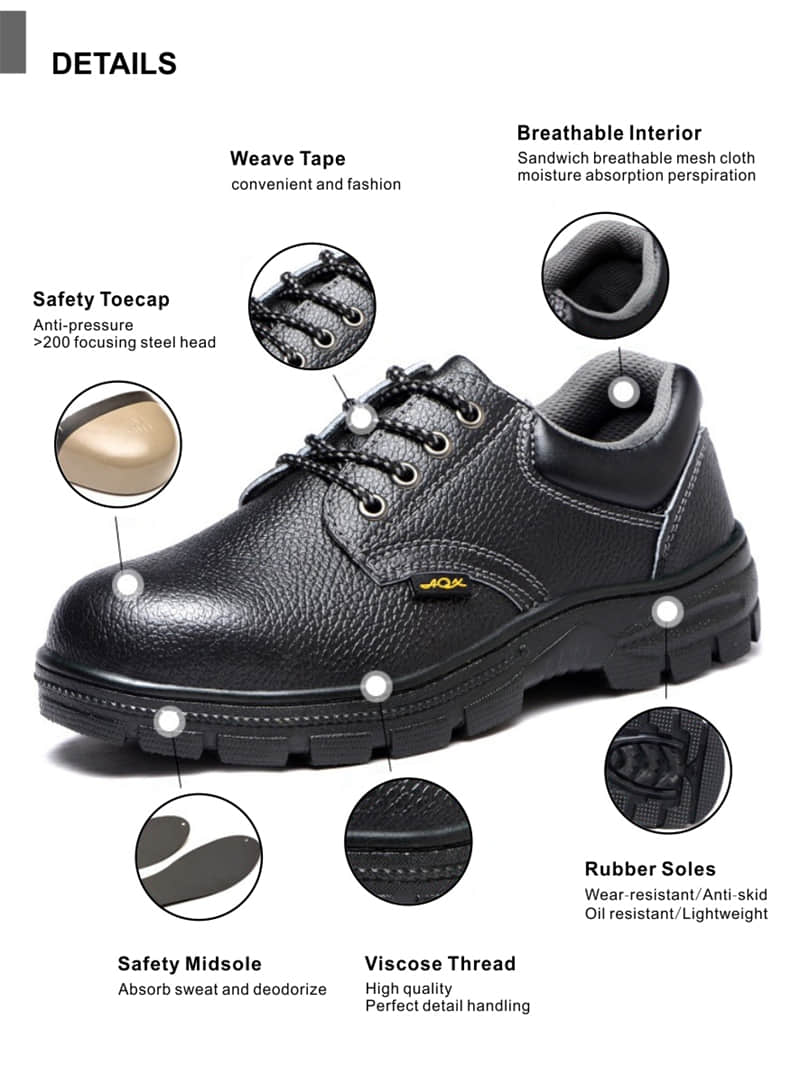 rubber outsole safety shoes