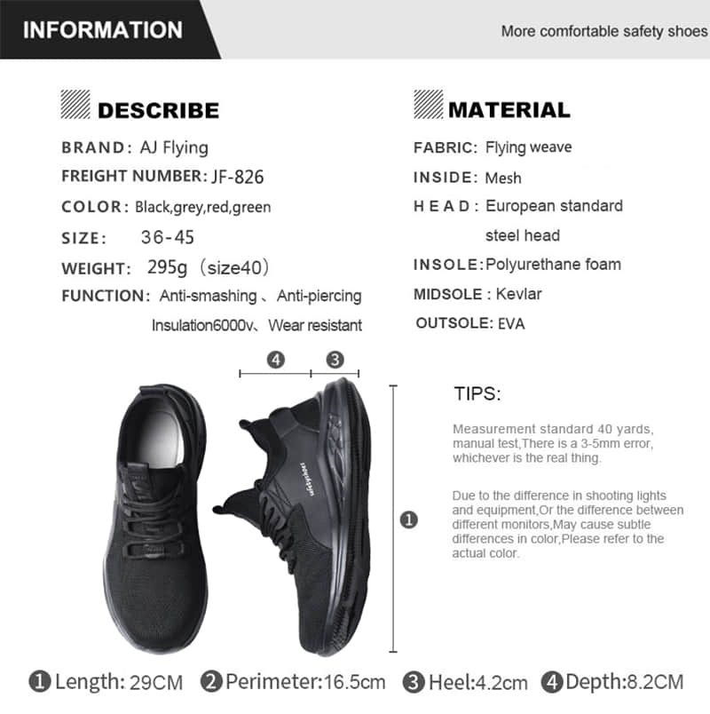 Puncture Proof Lightweight Breathable Insulation Safety Shoes