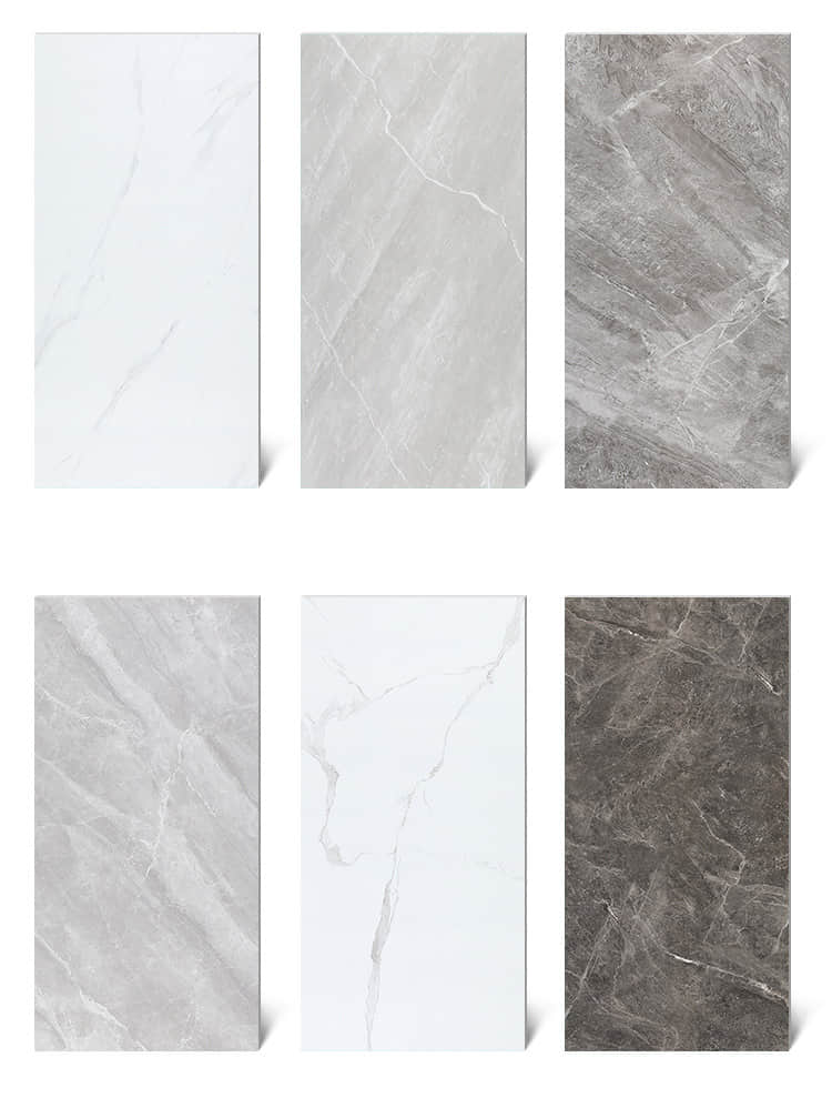 white marble tiles