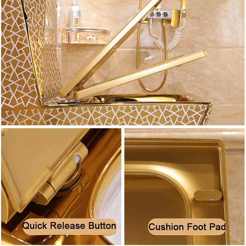 golden sanitary toilet