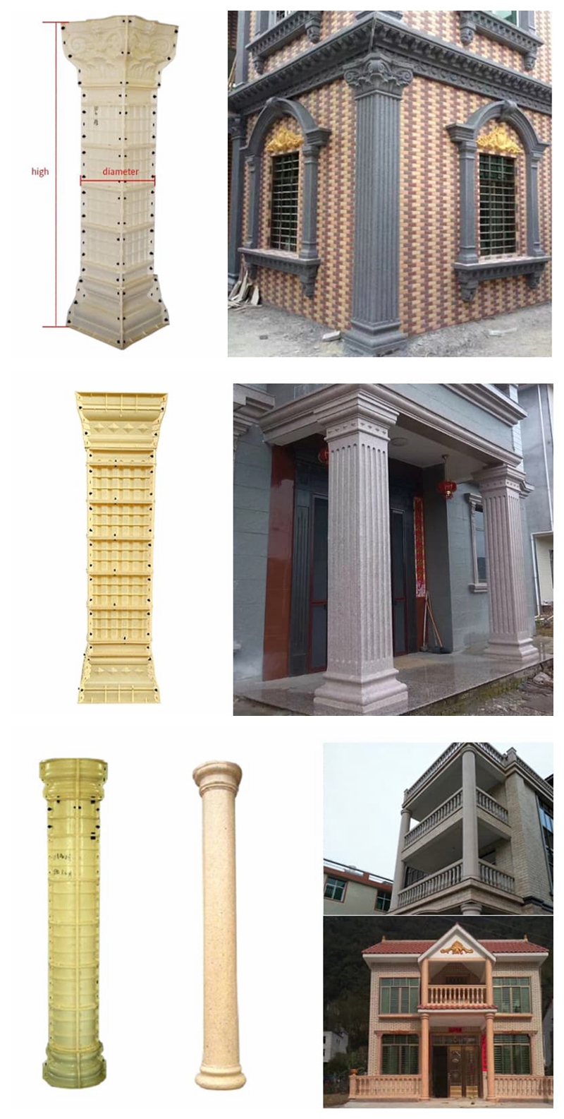 Concrete Roman Pillars Column Molds