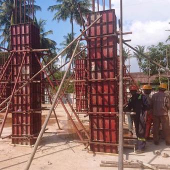 Construction steel column formwork